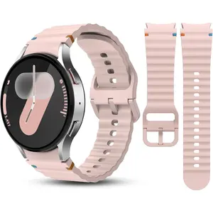 No Gap Band Compatible with Samsung Galaxy Watch 7/6/5/4/FE, Watch 5 Pro, Galaxy Watch 6 4 Classic, Soft Silicone Smartwatch Replacement Strap for Men and Women