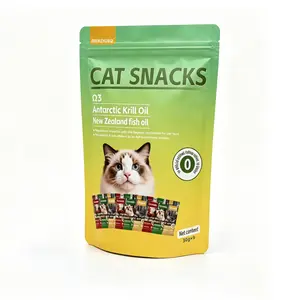 Zhuaizhuaiqi Cat Snacks - Lickable & Squeezable PureeCat Treats, 3 Flavors: Beef with Krill Oil, Duck with Tuna,Chicken with Cat Grass, 30g Per Pouch, No Gelatin, Easy toDigest
