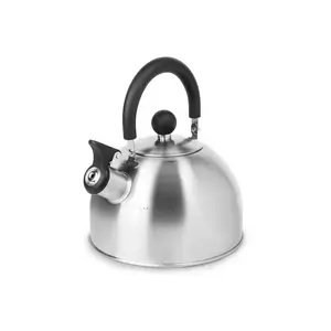 Aroma 1.5qt Stainless Steel Stovetop Kettle Silver: Whistling Tea Kettle with Flip-Up Spout, Small Teapot for Stove
