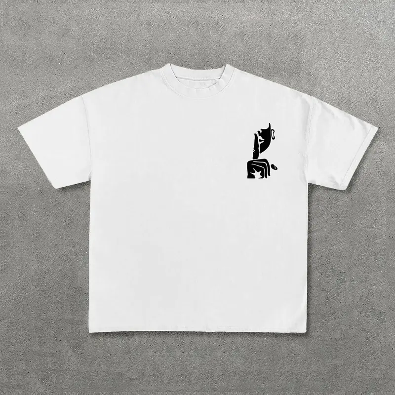 Men's Letter & Figure Print Drop Shoulder Cool Graphic Tee, Streetwear Loose Street Fashion Casual Soft Comfy Round Neck Short Sleeve T-shirt for Daily Wear, Men's Clothes for All Seasons