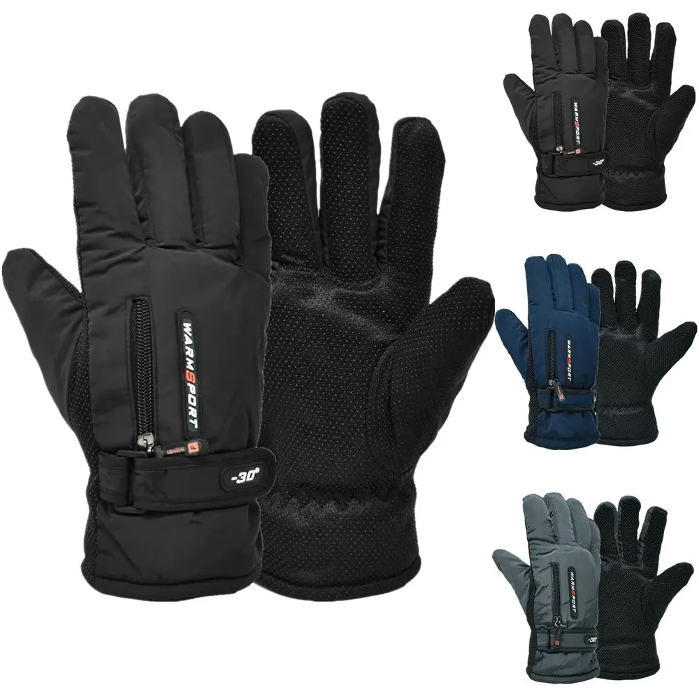 Men's Winter Fleece Thermal Warm Water Resistant Skiing Work Gloves Mitten Men's Winter Fleece Thermal Warm Water Resistant Skiing Work Gloves Mitten