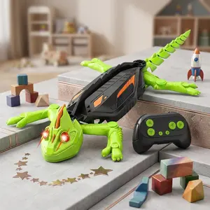 Wall Climbing RC Gecko with LED Eyes I DefyGravity with 360° Spins, The Ultimate Children’s Day Gift for Kids& Adults (Remote Control Fun wall crawler geckotoy)