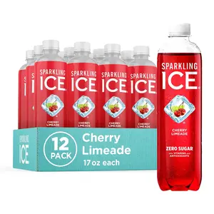 Sparkling Ice Cherry Limeade Zero Sugar Flavored Water with Vitamins & Antioxidants Low Calorie Beverage 17 fl oz Bottles Pack of 12 - Fruit