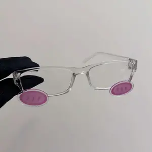 INS Powder Blusher Glasses Anime Cosplay Kawaii Eyewear Acrylic Transparent Fashion Retro Y2K Eyeglass Sunglasses Accessories