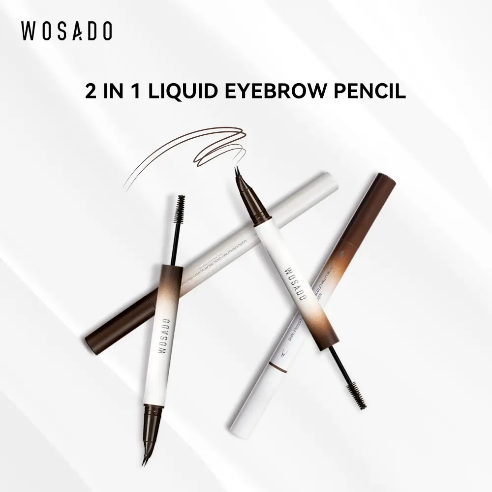 WOSADO Dual-Ended Natural Brow Sculpting Pencil, Makeup Cosmetic Eyebrow Makeup Product, Dual Tip Eyebrow Pencil, Eyebrow Makeup Products