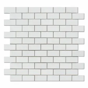 Thassos White Brick 1x2 Polished/Honed Marble Mosaic Tile Sample