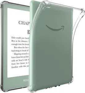 Clear Case for 6.8" Kindle Paperwhite 11th Generation 2021 and Signature Edition TPU  Cover, Bumper Corners Slim Protective Case for 11th Gen Kindle Paperwhite- Transparent (Transparent)