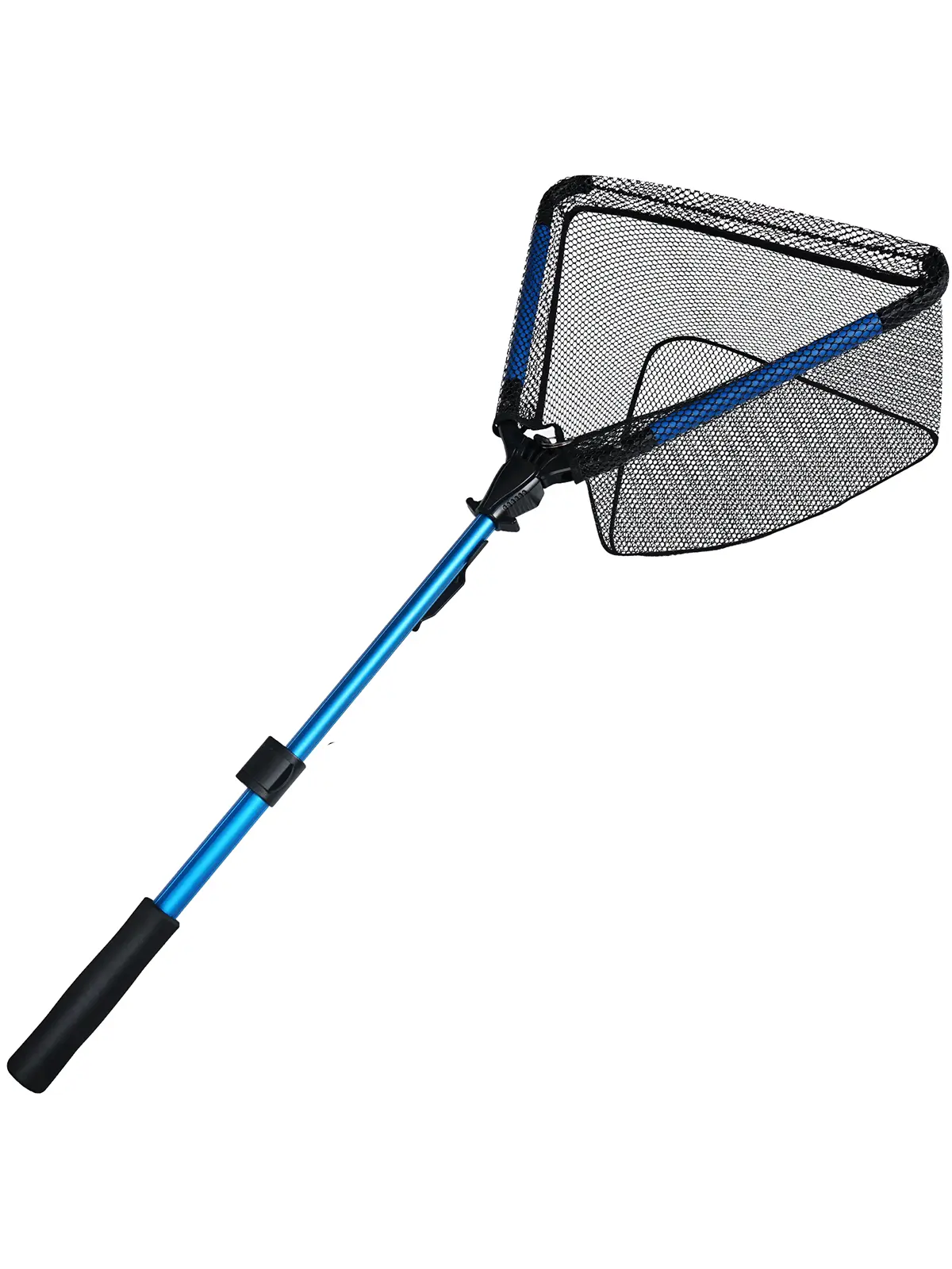 【Summer Wins】Jenseits Floating Fishing Net with Telescopic Aluminum Handle-Rubber Coated Fish Net, EVA Floating Frame, Lightweight Extendable Net for Kayak Boat Bass Trout Fishing
