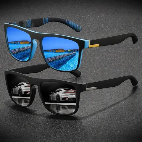 2 pairs of retro contrasting square glasses, Trendy casual sunglasses, with multiple color options, classic contrasting frame and rubber nose pad, suitable for outdoor activities, men's and women's glasses, Trending glasses