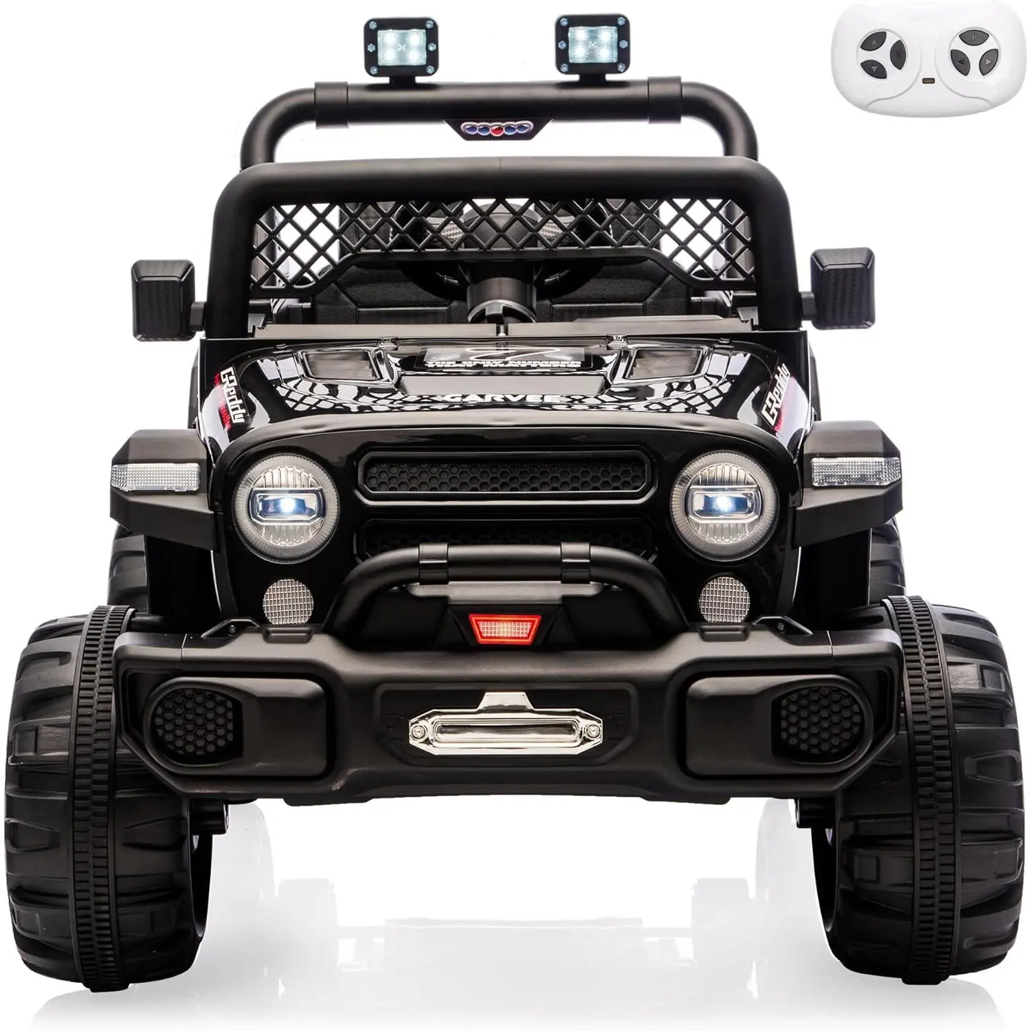12V Kids Ride-On Electric Truck with Parental Remote Control – Equipped with 3 Speed Modes, Max Speed up to 6 MPH, Dual 550W Motors, Safety Belt, Spring Suspension System, LED Lights and Built-in Music; Suitable for Kids Aged 2 to 8 Years Old
