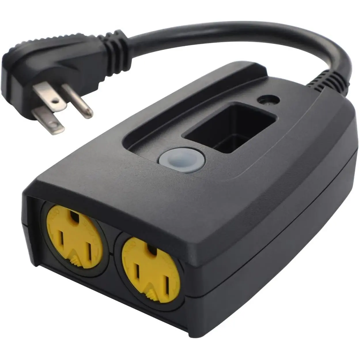 Outdoor Timers for Electrical Outlets , Outdoor Light Timer, Plug in Countdown Timer with 2 Grounded Outlets for String Garden Light, 15A, 1/2 , UL Listed