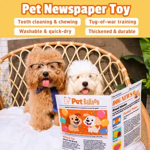 Pet Balloon Crinkle Newspaper Dog Toy for Dogs, Interactive Enrichment Toy, Mental Stimulation & Boredom Relief, Realistic Crinkle Sound, Teeth Cleaning, Safe Non-Toxic Fabric, Washable, Quick Dry, 3PCS Set summerwins comfort