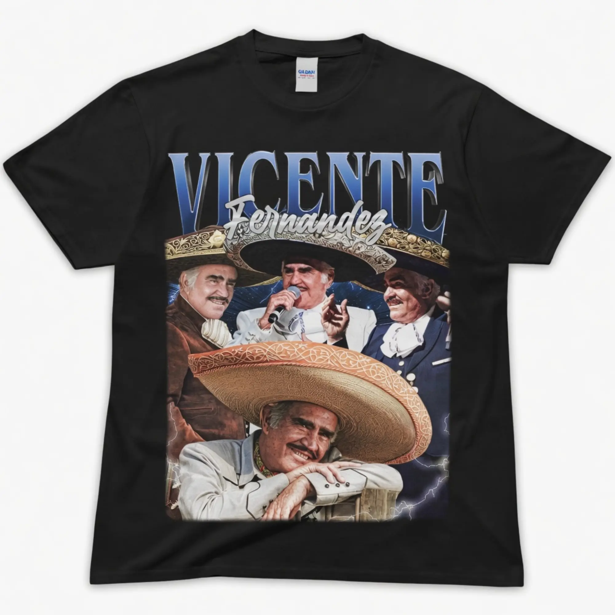 Vicente Fernandez Vintage T-Shirt, Mexican Music Legend Graphic Tee, Unisex Retro Concert Shirt, Gift for Fans