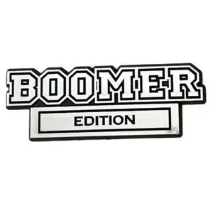Boomer Edition Car Emblem - Made in America Die Cut Adhesive for Easy Installation - 4" Wide X 1 1/2" High - Perfect for Boomers Who Want to Make a Statement