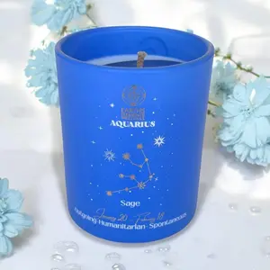 Aquarius Zodiac Candle