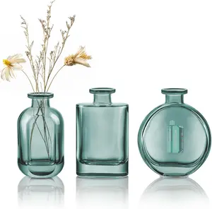 Fogger Reed Diffuser Set with Tulip Flowers Vintage Rectangular Bottle Lavender Scent 6.76 fl oz for 120 Days Narrow Spaces Flower Reed Diffuser Long Lasting for Bathroom Office Decor