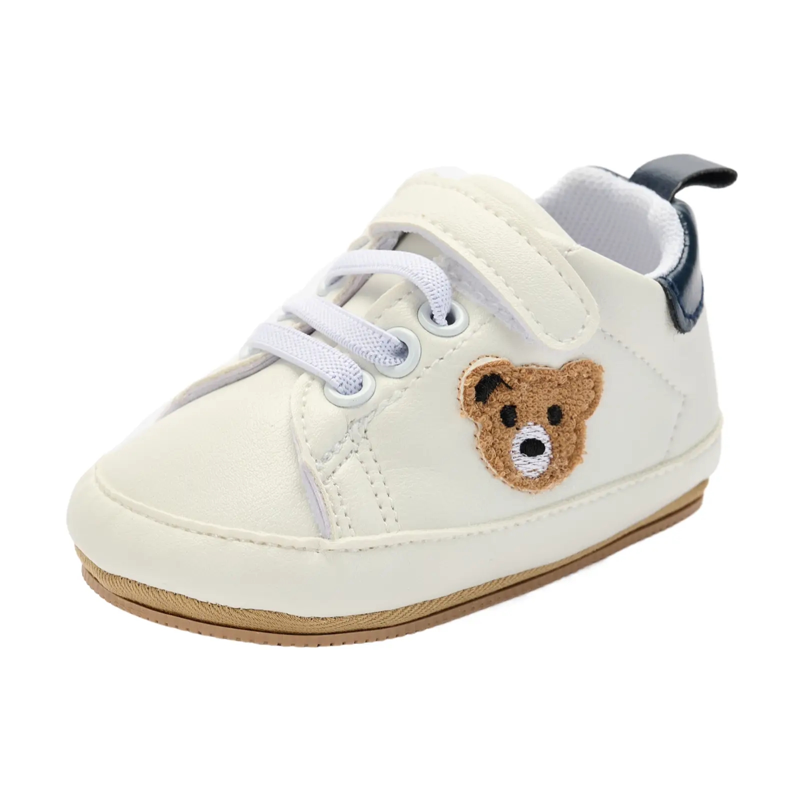 Baby Boys Girls Walking Shoes Non-Slip Lightweight PU Leather Sneakers Infants & Toddlers First Walker Soft Shoes Infant Crib Shoes for 0-6-12-18 mont