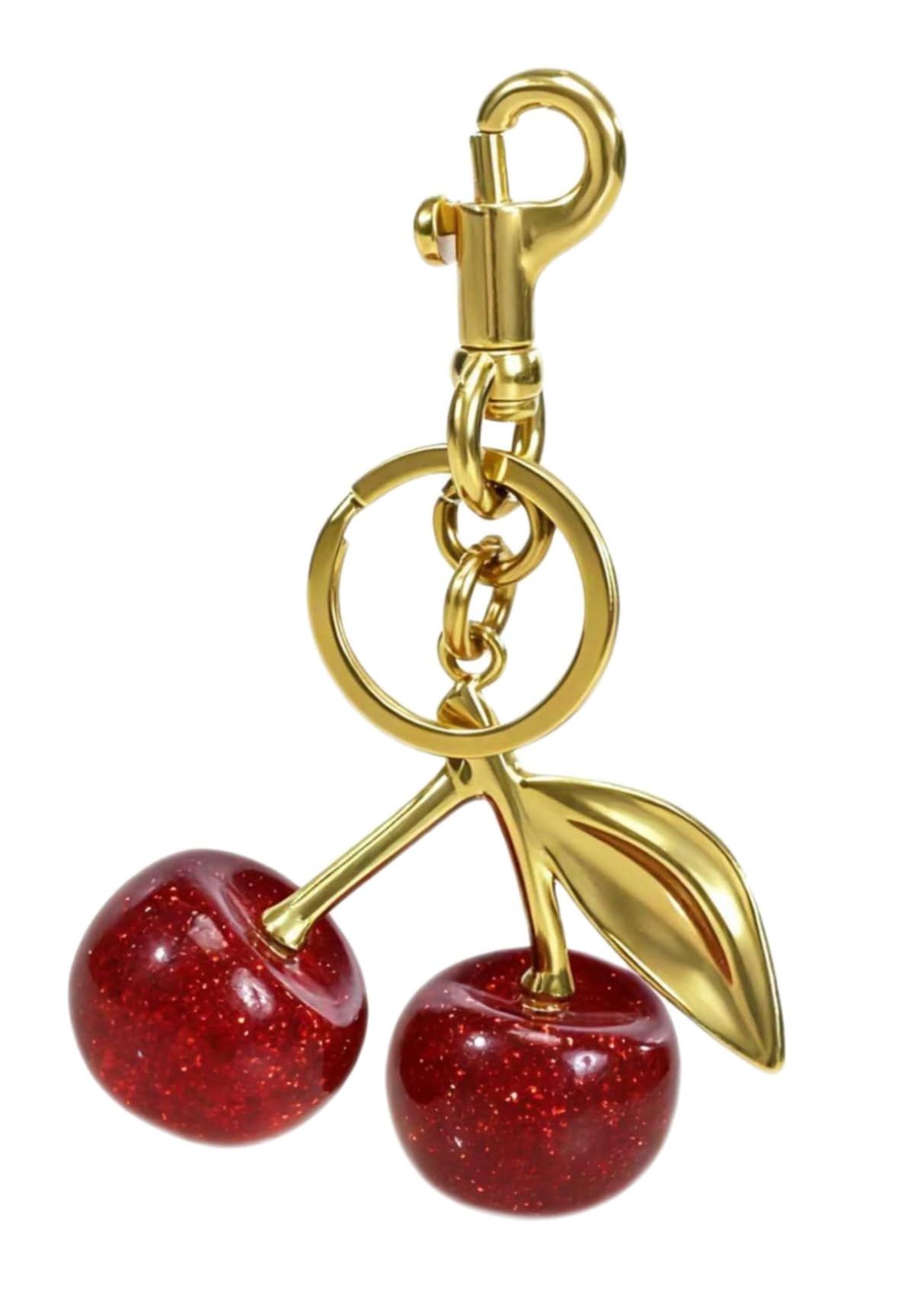 Keychain small cherry bag pendant, cute keychain for women - leather handbag car key decoration, an attractive accessory for your essential items