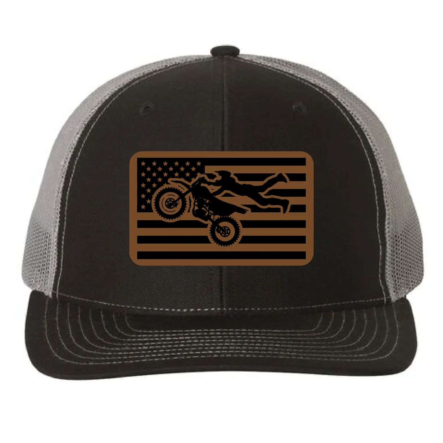 Dirt Bike Flag Hat, American Flag Hat, Richardson Vegan Patch Hat, Dad Hat, Richardson 112 Hat, Gifts for Him, Cap Daddy