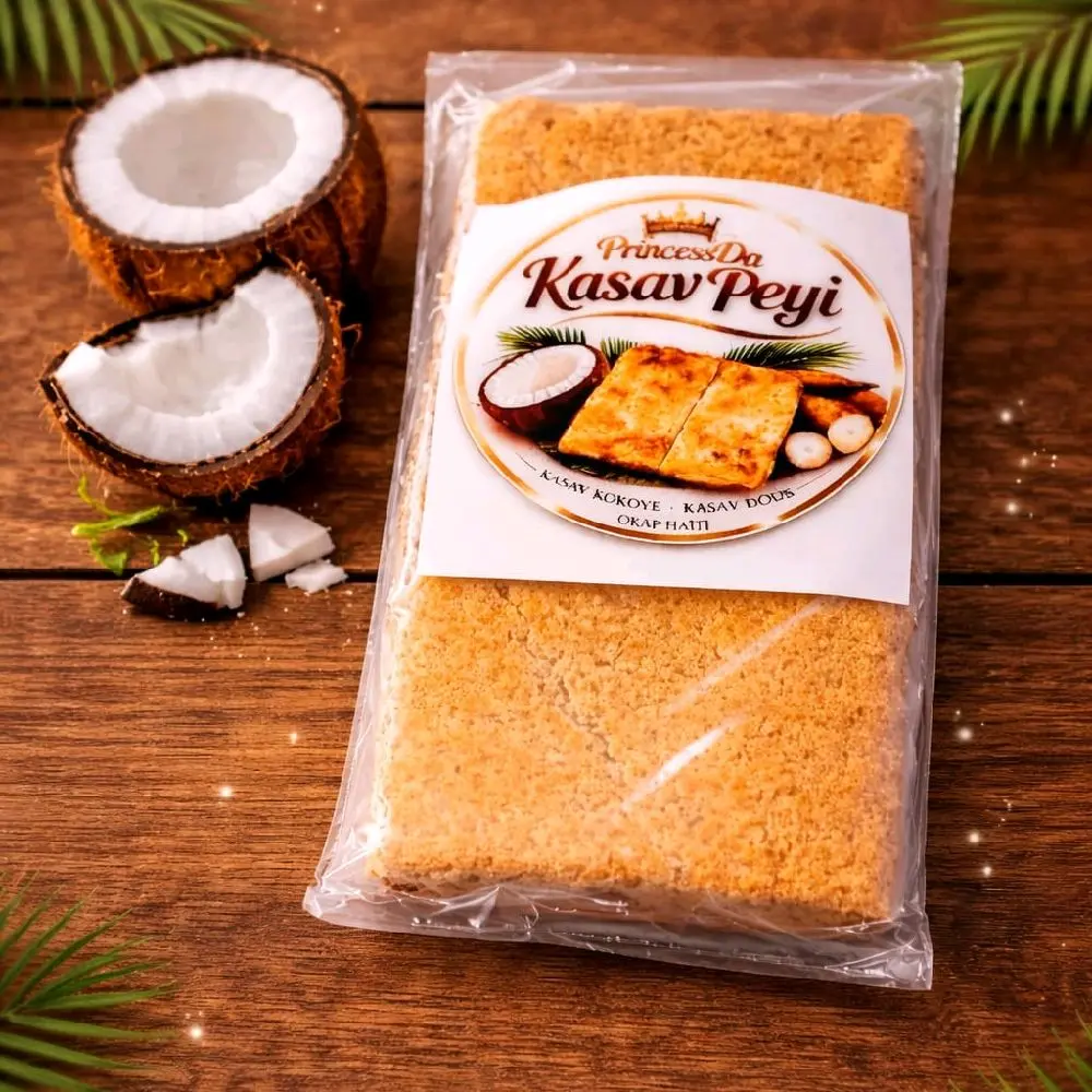 Organic Cassava Food - Kasav Dous Kokoye 2 pieces Organic Cassava Food - Kasav Dous Kokoye 2 pieces