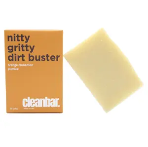 Cleanbar All-Natural Bar Soap - Nitty Gritty Dirt Buster - Orange, Cinnamon & Pumice Exfoliating Bar Soap - Made in USA with Essential Oils Body Care