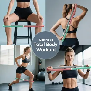 Adult Weighted Soft Elastic Fitness Circle, Foldable Design, Waist-Friendly, Portable Fat Burning Exercise Equipment, Home Travel Use