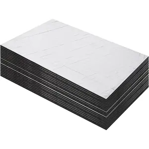 Car Heat Sound Deadening Insulation Mat - 197 Mil 16.1 Sqft Automobile Sound Deadening & Heat Insulation Material for Auto Hood Engine Roof Door and Trunk, Aluminum Foil Finish