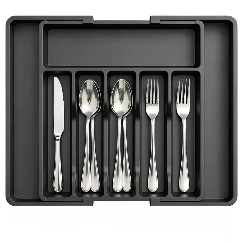 Lifewit Silverware Drawer Organizer, Expandable Utensil Tray for Kitchen, BPA Free Flatware and Cutlery Holder
