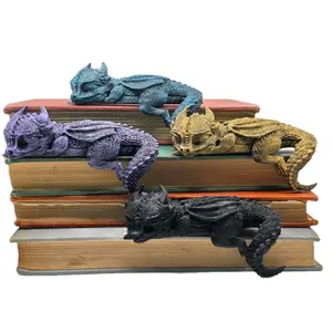Peaceful Bookshelf Dragon - 3D Printed Design Shelf Decoration for Books & More