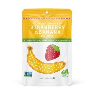 Nature’s Turn Freeze-Dried Strawberry & Banana Crisps Snack - Plant Based, No Sugar Added, Lightweight Crispy Texture, School Lunch On The Go, Clean Eating Choice
