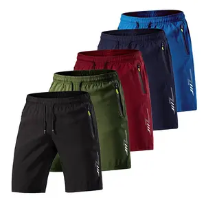 Men's summer sports shorts, loose and elastic, five-inch length, quick-drying, breathable, large size, suitable for running, fitness, beach and outdoor casual wear.