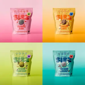DATE BITES VARIETY PACK - 4 Pack (40 Bites Total) - All Natural Bold Flavors - SIBZ