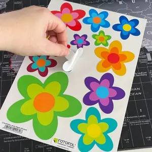1 Set of 13pcs Reader Skins, Car Hippie Flower Stickers, Stickers, The Power of Flowers, Summer, Very Suitable for Laptops, Motorcycles, Cars, Etc