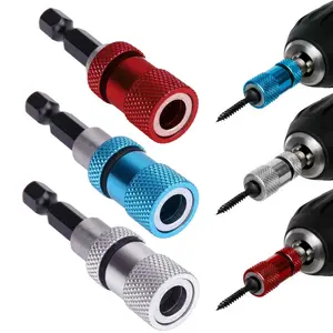 1/4" 6.35mm Magnetic Hex Shank Square Socket Adapter, Quick Release Magnetic Bit Screwdriver Holder, Screw Bit Holder Drill Screw Tool, Power Tool Accessories, Hardware, Impact Drill Bit