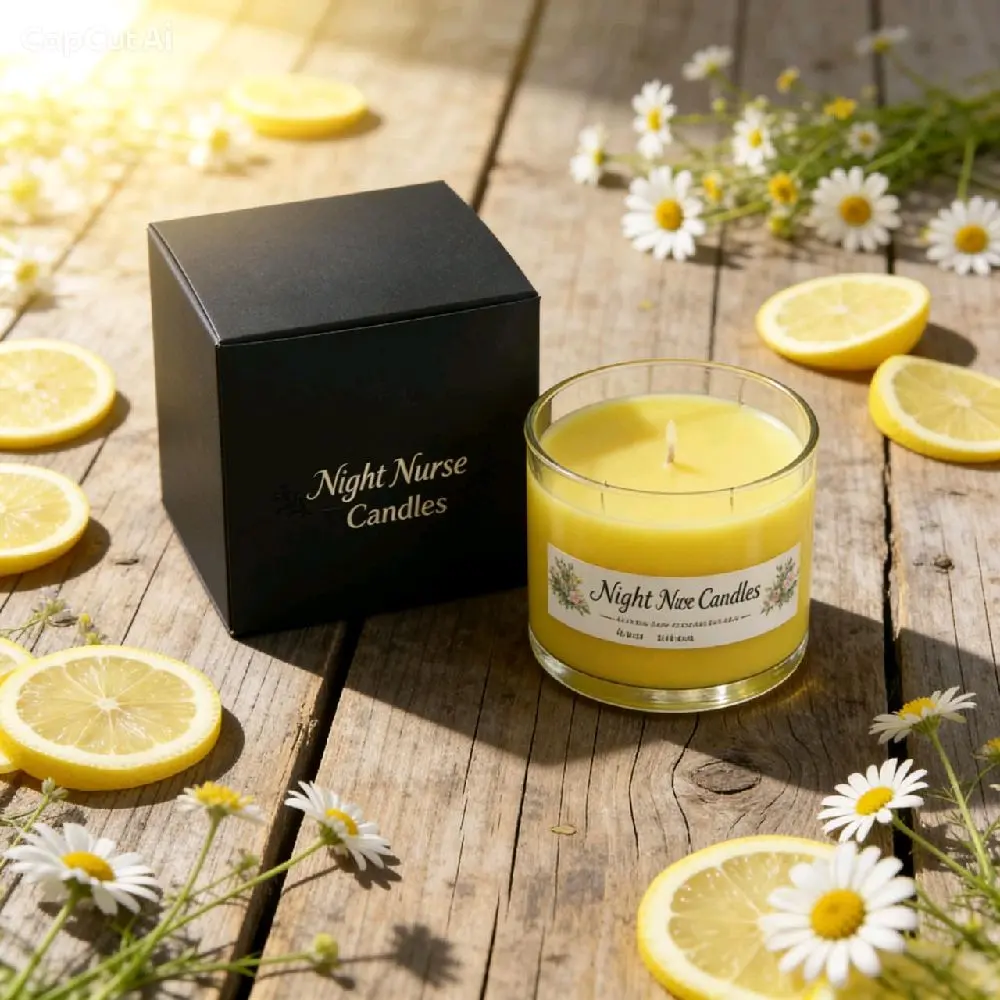 Lemons & Sunshine Scented Candle, Home Decor Accent for Living Spaces