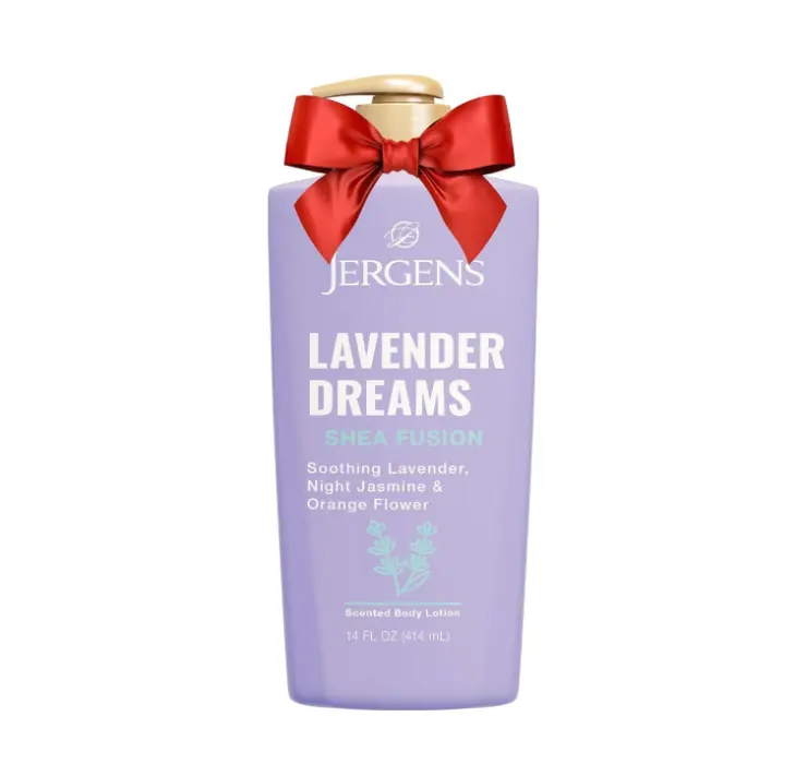 Jergens Shea Fusion Lavender Dreams Body Lotion, Moisturizer with Shea Butter & Vitamin E, 14 Fl Oz