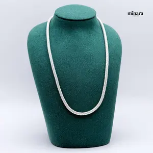 MINARA 950 Silver Tejido Espiga Chain 3.7mm. Espiga Cilindrica