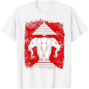 Laos Erawan Three Headed Elephant Kingdom of Laos T-Shirt
