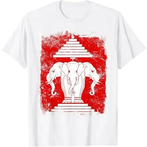 Laos Erawan Three Headed Elephant Kingdom of Laos T-Shirt