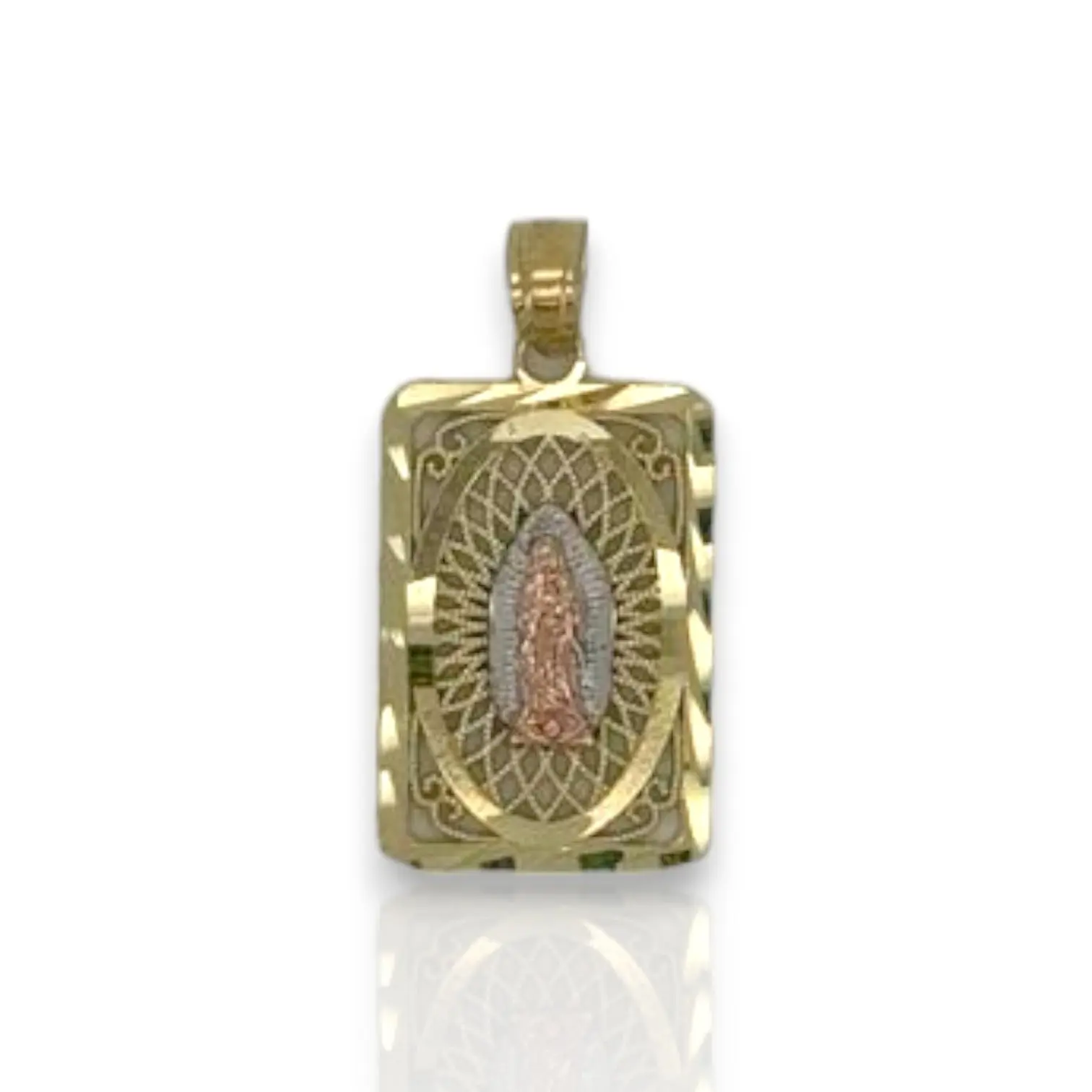 Virgin Guadalupe Pendant - 10K Yellow Gold