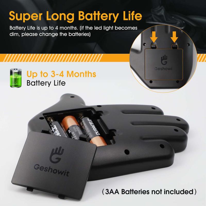 【Geshowit】Car Accessories, Car Gadgets with Remote - Give The Bird & Love & Wave to Drivers - Ideal Christmas Car Gift , Road Rage Car Signs
