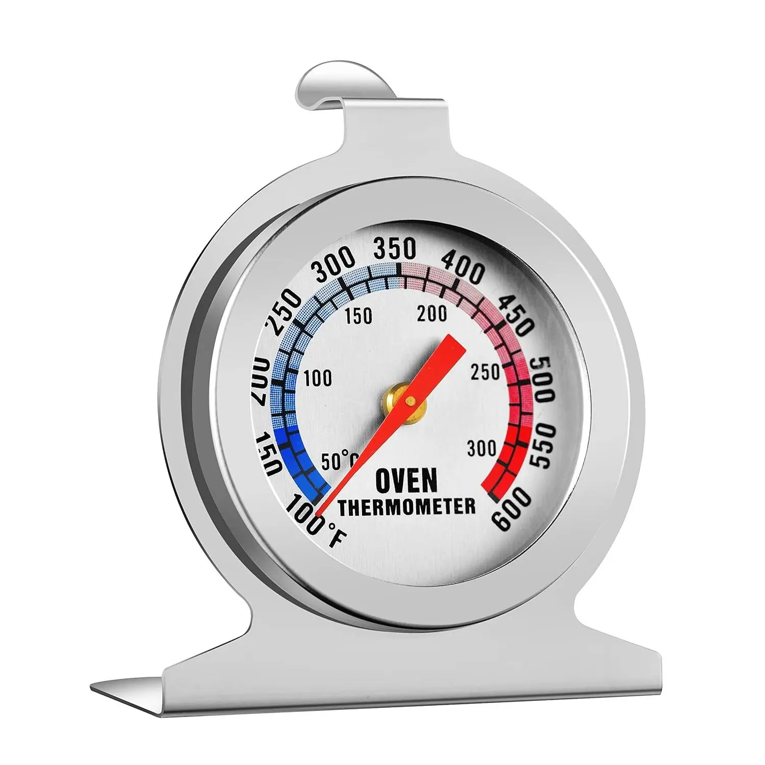 Thermometer 50-300 for Ovens, Barbecue Grills, and Smokers ℃ ° No.C/100-600 ° Fast Reading Accuracy Stainless Steel Material Electric/Gas Oven Thermometer Analog Thermometer for Kitchen Cooking Baking