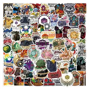 100 Cartoon Dragon D&d Stickers, Waterproof Decorative Stickers for Journals, Stationery, Water Bottles, Computers, Fun & Creative Design
