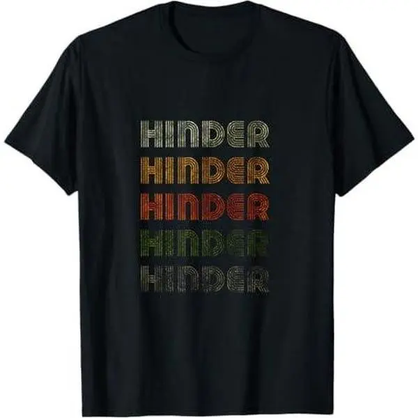 Love Heart Hinder Tee Grunge Vintage Style Black Hinder T-Shirt