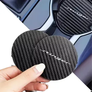 For KIA STINGER 2Pcs Car Coaster Water Cup Bottle Holder Anti-slip Pad Mat Silica Gel Bottle Holder Pad Car Accessories Car Essentials