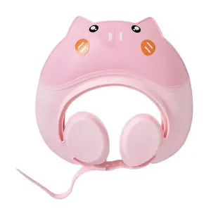 Baby Bath Hat - Cartoon Shower Cap, Waterproof, Ear Protection, Eye Care, Adjustable Buckle, Children's Hair Washing Cap, Ideal Baby Shower Gift (Bathroom Home Supplies), Cartoon Shower Caps