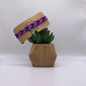 Bisexual Chevron Bracelet - Pride Friendship Bracelet (Bi Pride) Adjustable Accessories