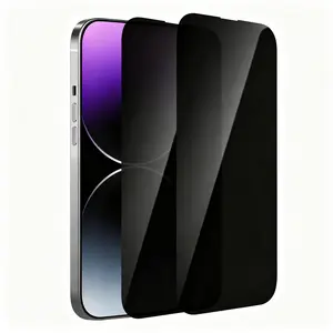 iPhone Privacy Screen Protector Film, Anti-Spy Tempered Glass, Touch Sensitive, Scratch Resistant, Fingerprint Proof, Easy Install No Bubbles