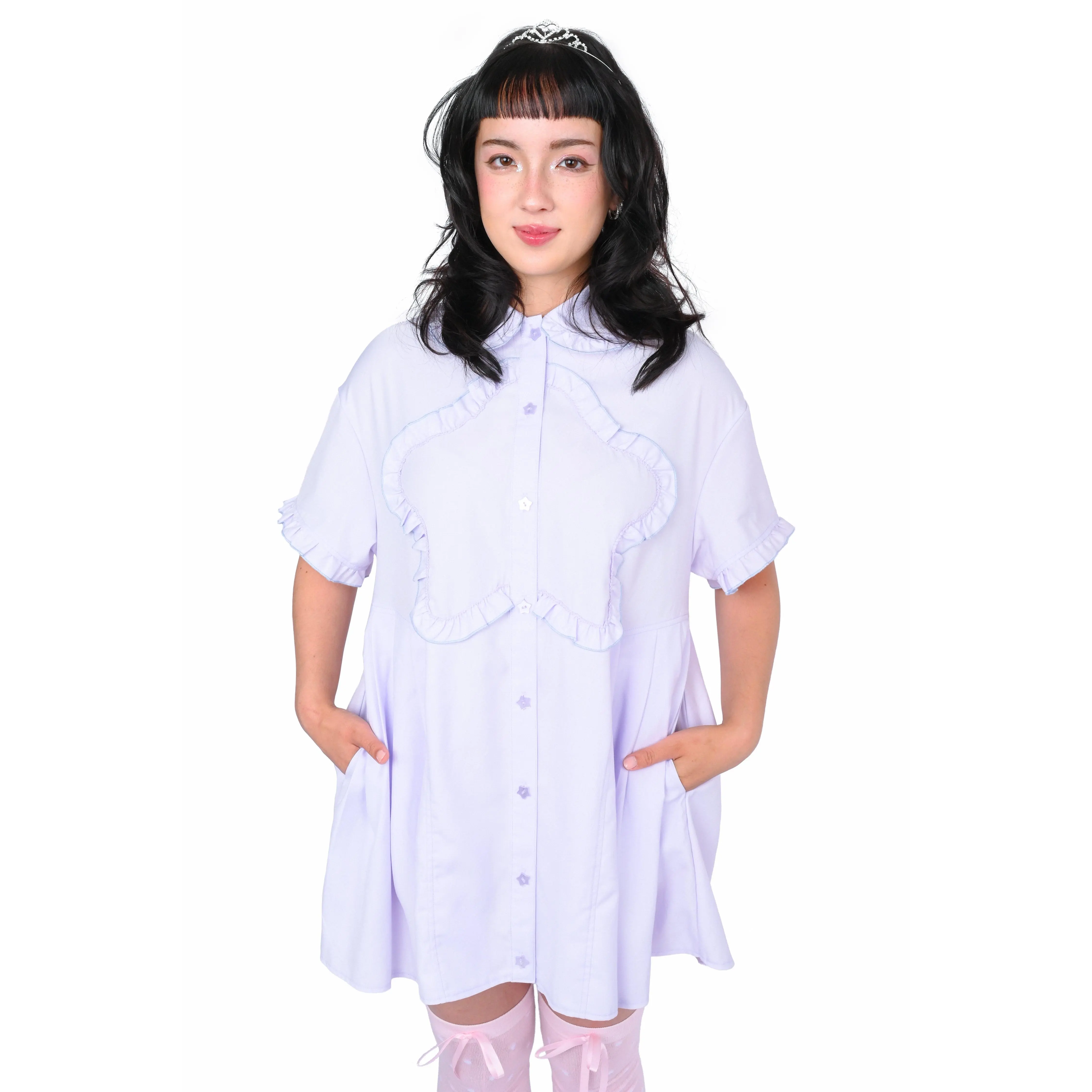 Stella Shirt Dress - Lavender