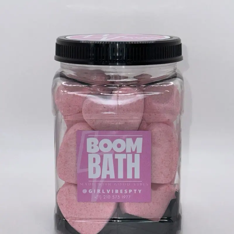 Boom Bath Heart Bath Bombs – Handmade Spa Set for Relaxation Amazing Fragrance